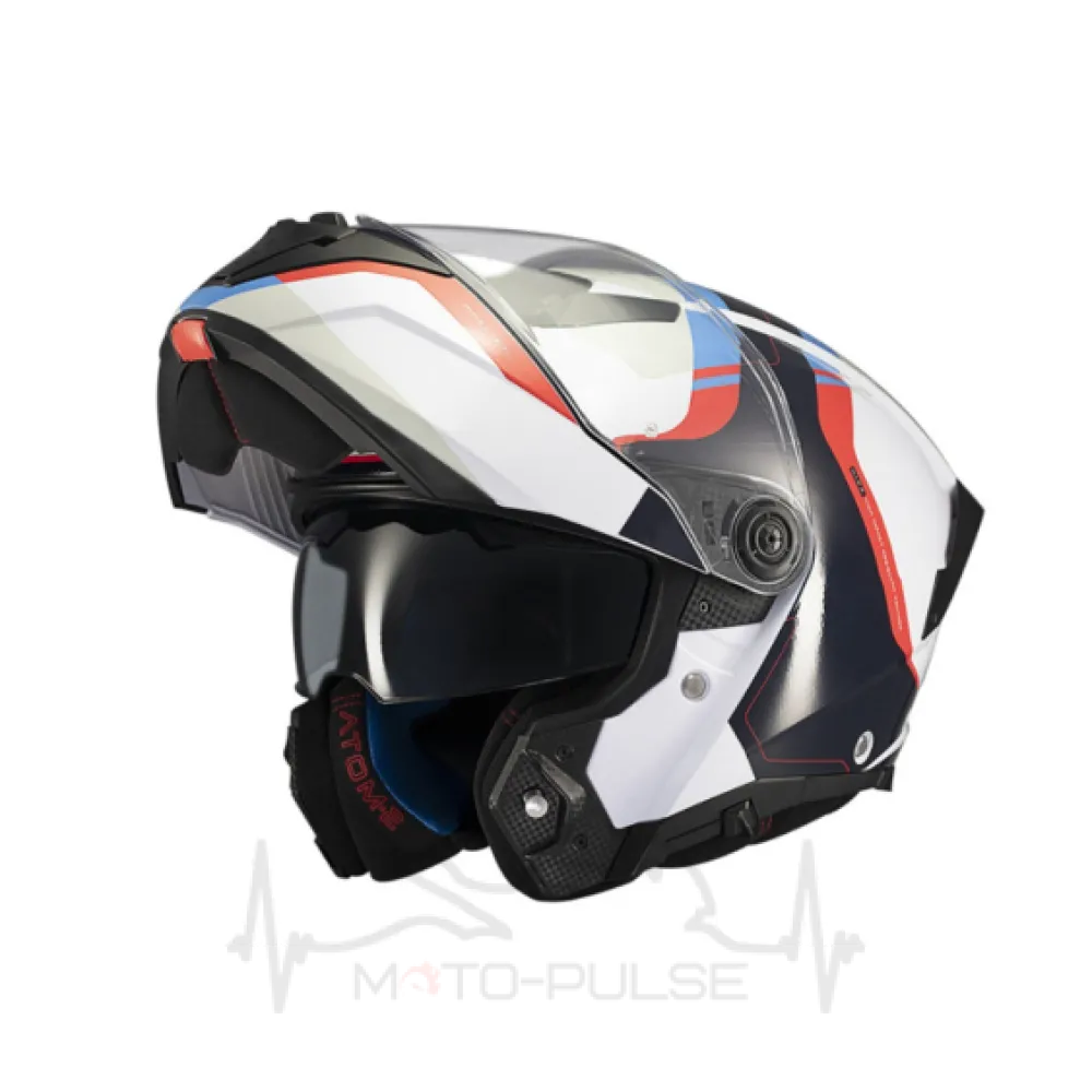 Мотошолом MT Atom 2 SV Emalla C7 White/Black/Blue L